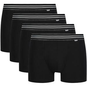 Dim Boxershorts voor heren, EcoDIM katoen, stretch, comfort en ondersteuning, 4 stuks, zwart.