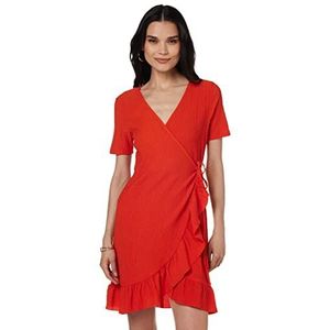 Vero Moda Vmhaya Short Dress Noos Ga damesjurk, Pittige sinaasappel.