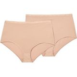 Playtex Maxi-Slip van biologisch katoen, ultra - comfortabel, voor dames (2 stuks), beige, 42, Beige