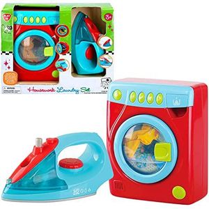 PlayGo - Strijkijzer en wasmachine met licht en geluid, 46412