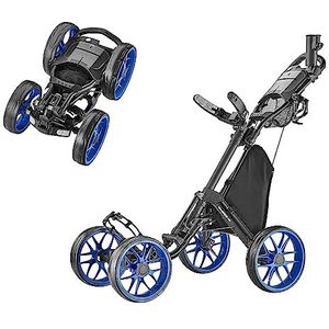 Caddytek Caddycruiser golftrolley met 4 wielen, inklapbaar, 1 klik, licht en compact, eenvoudig te openen