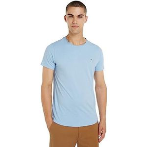 Tommy Jeans Tjm Slim Jaspe C Neck T-shirt voor heren, Chambray Blauw