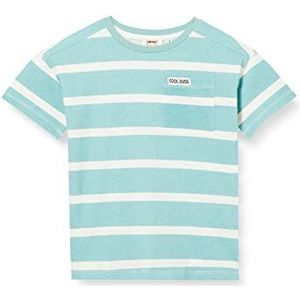 Koton Shorts met mouwen T-shirt gestreepte zakken detail met ronde hals katoen jongens, Khaki gestreept (8S9)