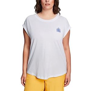 ESPRIT T-shirt Curvy Mini imprimé 100% coton, Blanc., 52