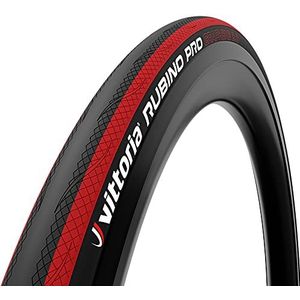 Vittoria Rubino Pro Graphene 2.0 700X25C Band voor volwassenen, uniseks, zwart/rood, één maat