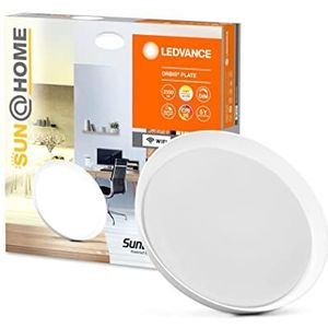 LEDVANCE SUN@HOME Plafondlamp, WLAN, wit, 26 W, dimbaar, 2100 lm, 2200 - 5000 K, diameter 43 cm en hoogte 7 cm, wandlamp en plafondlamp bestuurbaar met Alexa, Google of via app, Smart+ Orbis