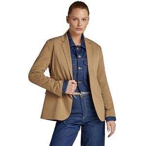 G-STAR RAW Blazer met elastische taille voor dames, Beige (Safari D24253-d401-b444)