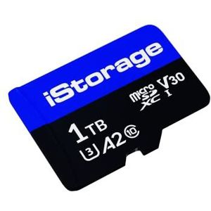 iStorage MicroSD-kaart, 1 TB, versleutelen van gegevens op iStorage met de USB-stick datAshur SD, compatibel met DatAshur SD-sticks, alleen blauw
