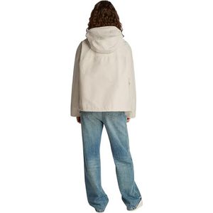 TOMMY HILFIGER Cotton Nylon Parka Shorts Ww0ww44421 Korte parka van katoen en nylon WW0WW44421 dames, Geel (ivoor bloemblaadje), 64
