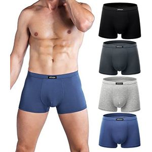 wirarpa Set van zachte boxershorts van microvezel voor heren, Veelkleurig 29 - 4 stuks