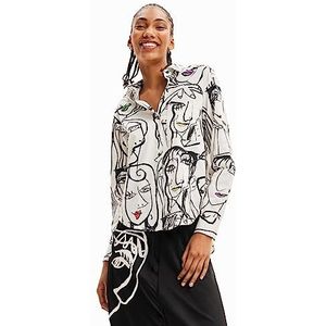 Desigual Cam_Verona Damesblouse, wit, L, Wit