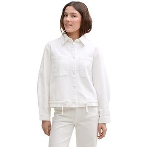 TOM TAILOR Denim 1046683 jeansjas voor dames, Wit 20.000, S