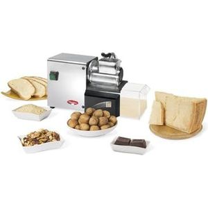 Professionele elektrische rasp, ideaal voor harde en halfharde kaas, brood, chocolade, gedroogd fruit, staal, 32,5 x 15 x 27 cm, 200 W