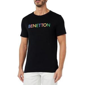United Colors of Benetton T-shirt met korte mouwen voor heren, Zwart 928