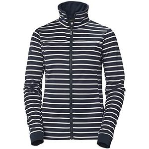 Helly Hansen W Crew Fleecejack voor dames, 598 marineblauw gestreept