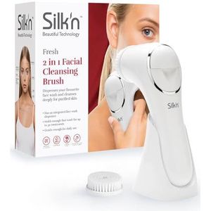 Silk'n Fresh - Gezichtsreinigingsborstel - Ingebouwde Face Wash Dispenser - Vibratiefunctie - Inclusief oplaadstation - Inclusief 2 borstelkoppen (Regular en Soft)