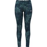 Odlo Zeroweight dames hardloopbroek print reflective, Blauwgroen, XL