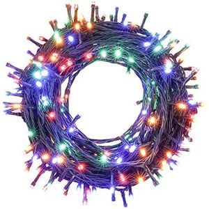 OUSFOT Kerstverlichting, 25 m, 250 leds, 8 modi, meerkleurig, Xmas lichtketting met plug end to end IP65, waterdicht, voor buiten/binnen, feestdagen, kerstboom, tuinhuisje, decoratie