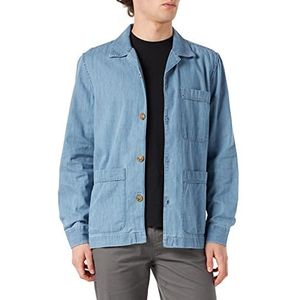 Springfield SOBRECAMISA formeel jeanshemd voor heren, Azul Medium