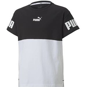 PUMA Power Colorblock T-shirt voor meisjes, puma wit