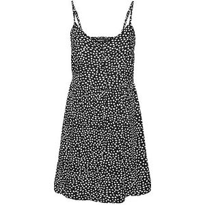 Pieces Pctala Slip Dress Noos BC Damesjurk, Zwart/Aop: Stippen, XL, Zwart/Aop: gestippeld