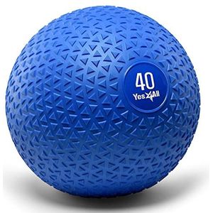Yes4All Slam Ball met gestructureerd oppervlak en robuuste rubberen schaal (zwart en blauw) – verkrijgbaar in 10, 15, 20, 25, 30, 18,1 kg (blauw - 18,1 kg), M6MX, M6MX, M6MX, M6MX, M6MX, M6MX, M6MX, M6MX