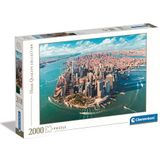 Clementoni Collection-Lower Manhattan, City-2000 stukjes, New York puzzel, horizontaal, plezier voor volwassenen, gemaakt in Italië, meerkleurig, 32080