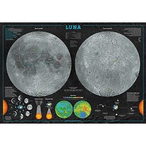 Gedetailleerde kaart van Luna - Poster
