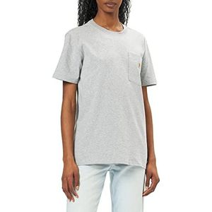 Carhartt K87 Loose Fit, korte mouw Pocket T-shirt Work Utility dames T-shirt (1 stuk), Grijs Chinees