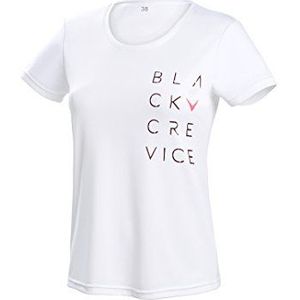 Black Crevice Functioneel shirt voor dames, sportshirt voor dames, in verschillende kleuren en maten, hardloopshirt voor dames, met print, ademend T-shirt van 100% polyester, Wit 3