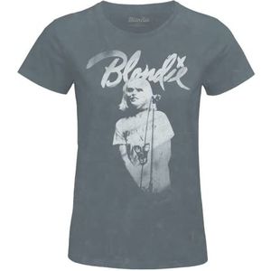 Blondie Woblondts001 T-shirt voor dames (1 stuk), Verwassen grijs