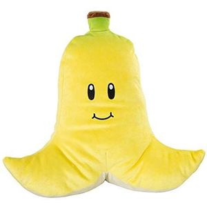 TOMY NINTENDO MARIO KART Mokki - pluche dier banaan, geel, 40 T12958, pluche dier Nintendo Super Mario, groot pluche dier voor kinderen en volwassenen, ideaal voor kinderen en mariofans, geel