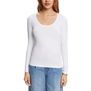 ESPRIT 993ee1k386 T-shirt voor dames, 100 / wit