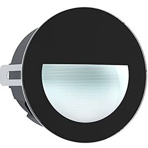 EGLO Aracena Led-inbouwspot voor buiten, van glas, kunststof, zwart en helder, buitenlamp, neutraal wit, IP64, Ø 12,5 cm,wit, zwart.