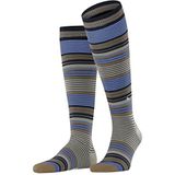 Burlington Stripe Lange sokken voor heren, wol, grijs, zwart, meerdere kleuren, dun, warm, ademend, fantasystrepen, winter, eenheidsmaat, cadeau-idee, 1 paar, grijs (dark grey 3070)