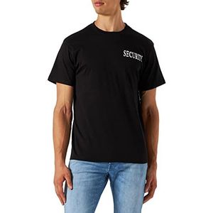 Zwart T-shirt met dubbele veiligheidsopdruk