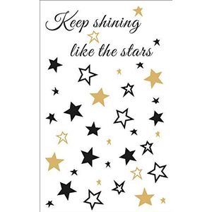 RAYHER 60959000 decoratieve sticker ""Stars"", zwart/goud