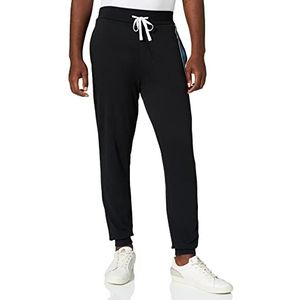 BOSS Authentic loungewear broek van katoen met strepen en logo, - 002 zwart/blauw