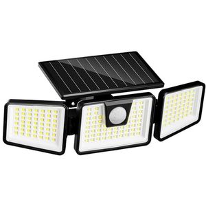 Lumisky Solar spot 3 koppen zwart krachtige led-verlichting wit Falcon H9,3 cm met bewegingsmelder draaibaar