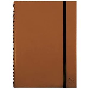 Exacompta - 218789E – het professionele projectboek Volga – jaarplanner zonder jaargang – spiraalbinding – 21 cm x 16 cm – kleur Havana