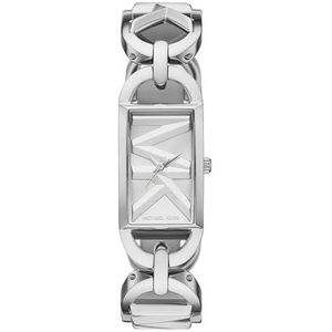 Michael Kors MK Empire dameshorloge kwarts uurwerk/3 wijzers behuizing 30 mm met roestvrijstalen band MK7406, Zilverkleurig