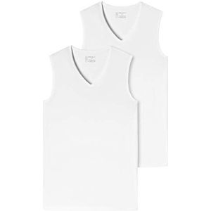Schiesser 95 5 Organic Heren Tank Top - Wit - 2 pack- V Hals