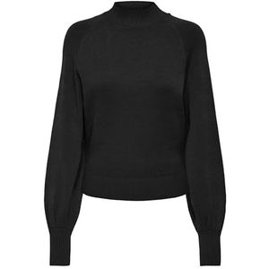 ONLY Onlfrida Life LS Pull en tricot à col haut CC KNT pour femme, Noir, XL