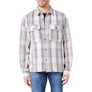 ONLY & SONS Onsscott Ls Check Flannel Overshirt 4162 Herenhemd, Zilveren voering.