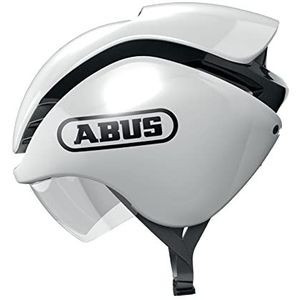 ABUS GameChanger Tri Fietshelm voor triatleten en fietsers, aerodynamica voor de beste tijden voor dames en heren, wit, S