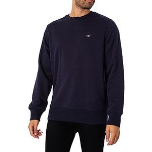 GANT Reg Shield Sweatshirt met C-hals voor heren, schemerblauw, XXL, schemering blauw