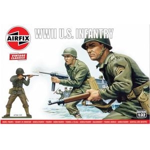 Airfix A02703V Amerikaanse infanteriefiguren uit de Tweede Wereldoorlog - Kunststof modelbouwset voor volwassenen en kinderen vanaf 8 jaar, set bevat 14