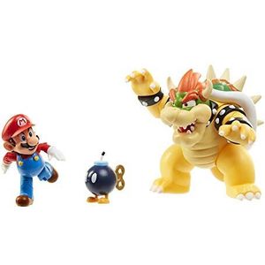 Jakks Pacific Super Mario - Mario vs. Bowser Diorama Set (64512-4L)