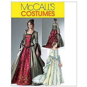 McCall Pattern Victoriaans kostuum voor jonge dames: - 14-16-18-20 model