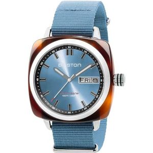 Briston Unisex volwassen quartz horloge met roestvrijstalen band 23342.SA.TS.25.Nib, blauw, band, Blauw, Band